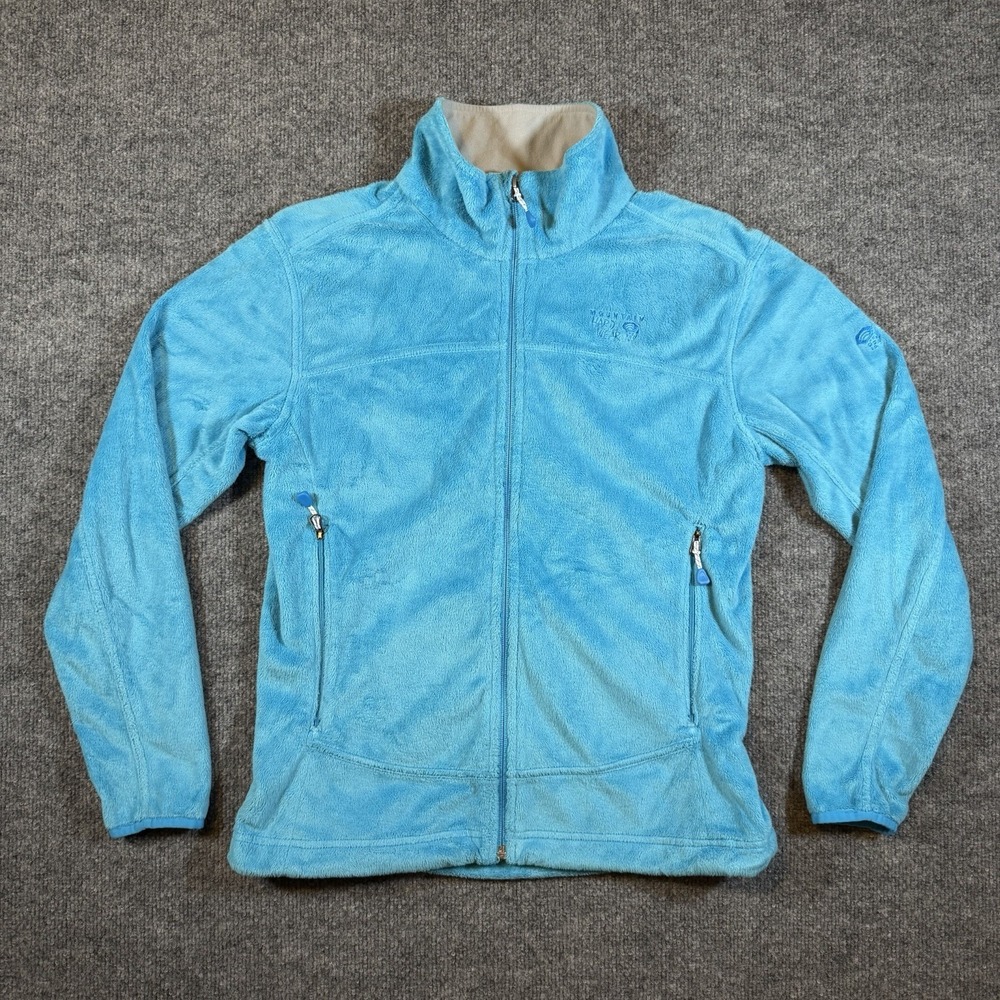 Mountain Hardwear Women's M Fleece Jacket Insulated Full Zip Baby Blue
